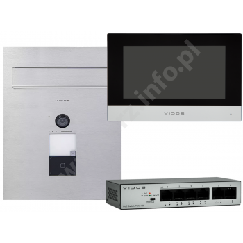 Zestaw - skrzynka na listy z wideodomofonem Vidos ONE S2401-SKP i monitor M2010
